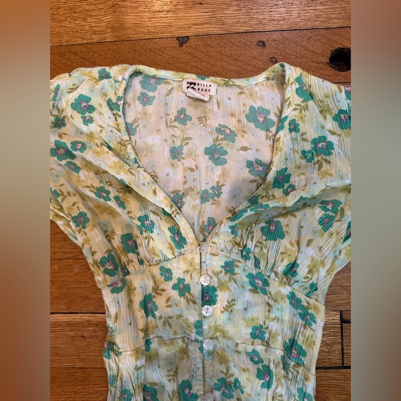 Billabong Floral Maxi Dress in Yellow and Green - Picture 2 of 5